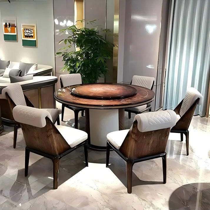 

hit productModern Luxury Dining Table Set with Marble Top & Wooden Frame Antique Turkish Furniture for Modern Dining Room