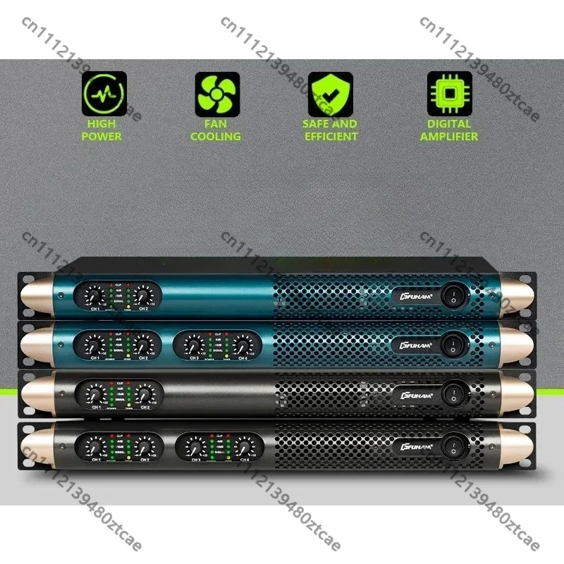 2/4 Channel High Power Digital Audio Power Amplifier Professional Class D Amp For DJ Stage Live Performancer Audio Equipment