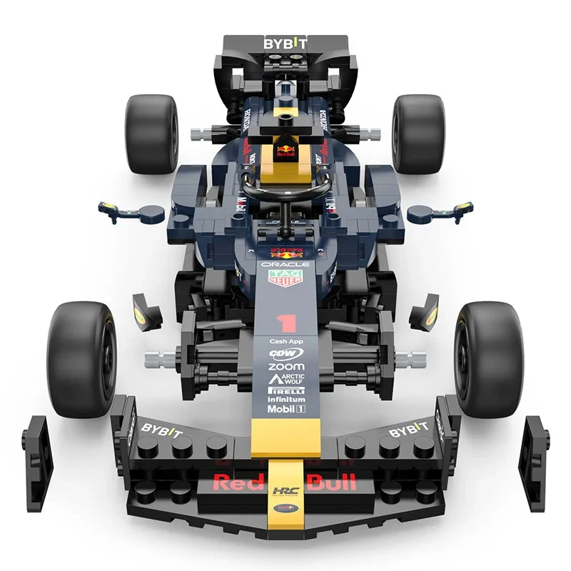 1/24 2023 F1 Red Bull RB19 #1 Max Verstappen #11 Perez formülü araba yarışı Alfa Romeo C42 yapı taşı modeli oyuncak araç tuğla