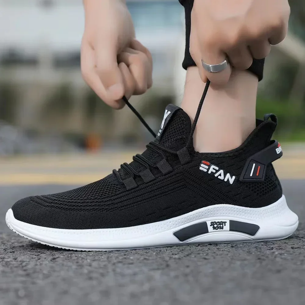 New White Men\'s Sneakers High Quality Shoes For Men Mesh Breathable Summer Casual Walking Sneaker Tenis Zapatillas Hombre