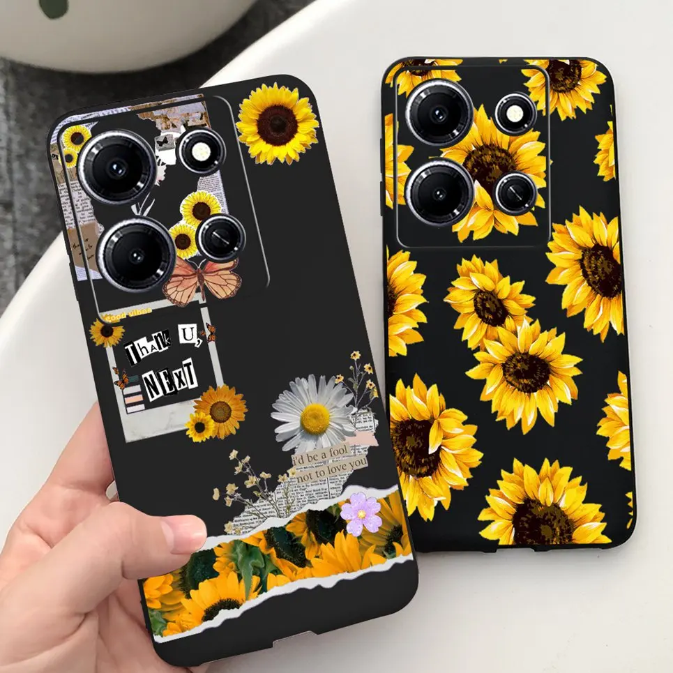 For Infinix Note 30 VIP X6710 Case Women Fashion Daisy Flower Design Phone Cover Etui For Note 30i X6716 Note30 Soft Silicone