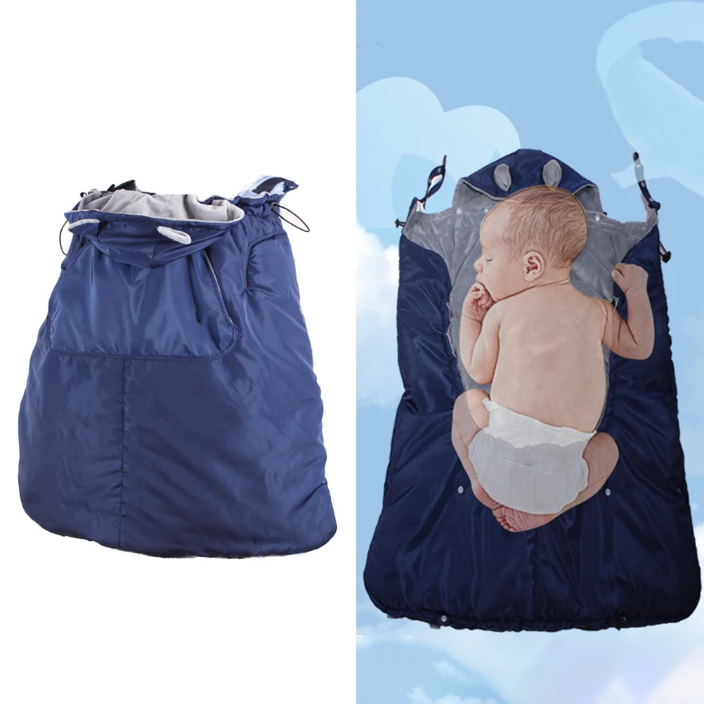 

Baby Carrier Waist Seat Strap Adjustable Windproof Hood Newborn Support Breathable Polyester Multi Position Winter Mantle