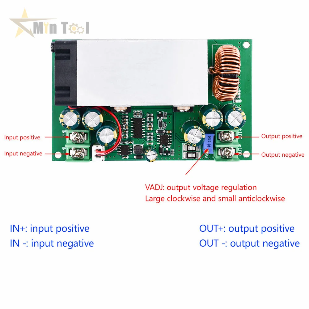 

Step-down Power DC-DC CC CV Buck Converter Supply Module12V-75V to 5V19V21V24V48V 600W Board Power Supply