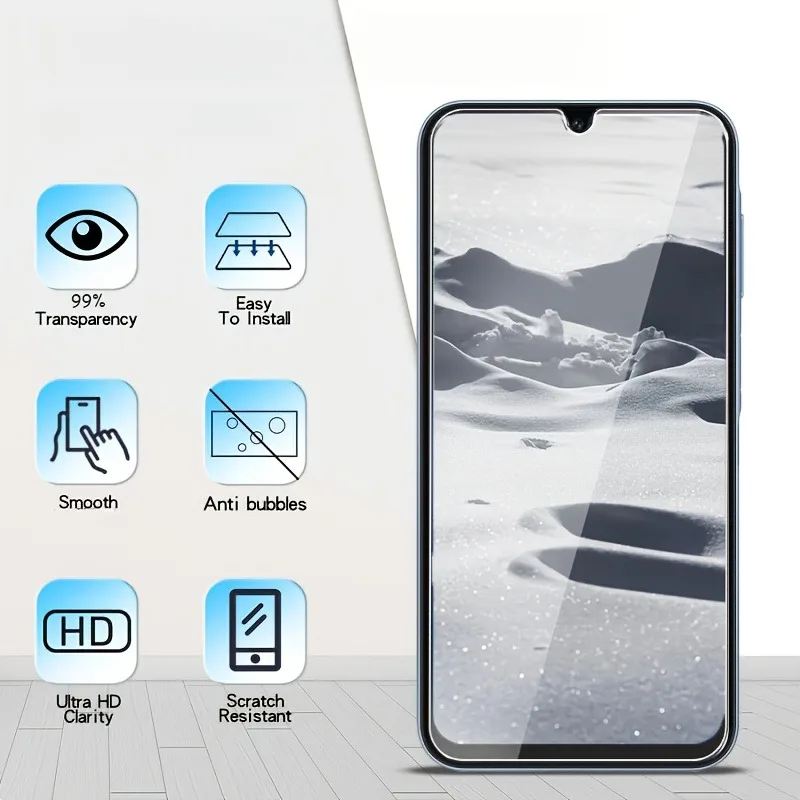 3 قطعة واقي للشاشة من الزجاج المقسى لهاتف سامسونج جالاكسي A25 A15 A05 A55 A35 زجاج الهاتف لهاتف سامسونج A54 A34 A74 A24 A14 زجاج