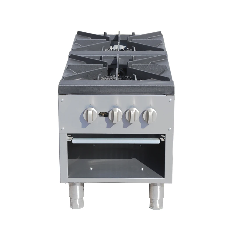 Commercial Kitchen Professional Stock Pot Range 2 burner Industrial Stove