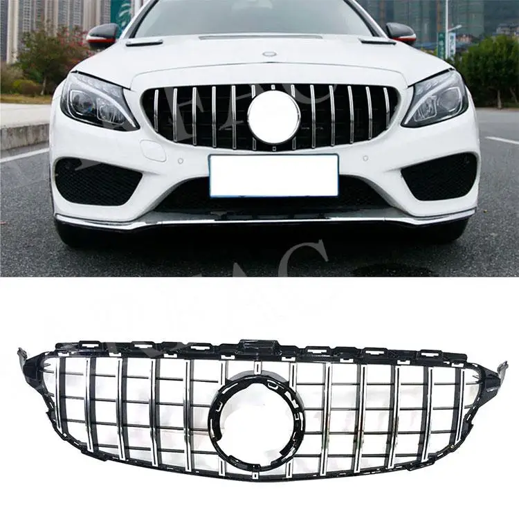 

Front Bumper Panamericana GT Grille For Mercedes W205 Grill Benz C Class 2014 2015 2016 2017 2018 2019 2020 2021 Facelift Tuning