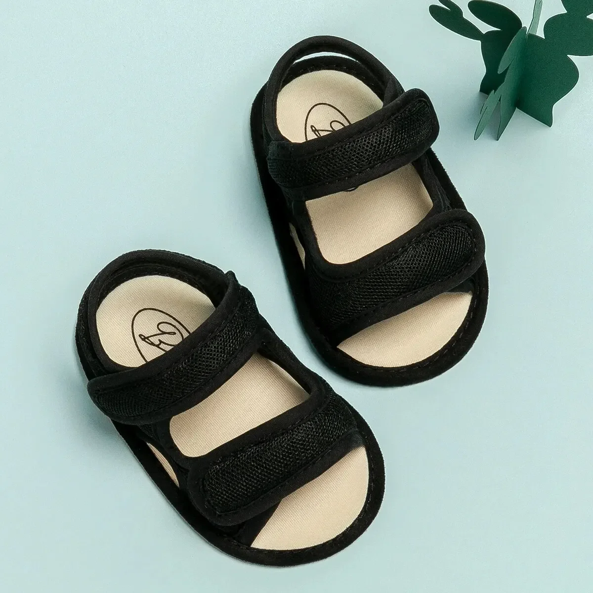 Meckior Summer Baby Flats Canvas Garden Sandals Toddler Sandal Flower Soft Cotton-Padded Anti-Slip Crib Shoes First Walker