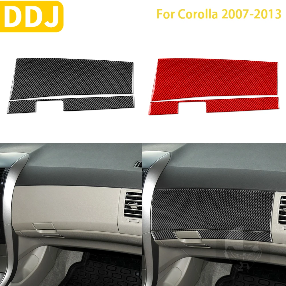 For Toyota Corolla 2007 2008 2009 2010 2011 2012 2013 Accessories Carbon Fiber Interior Co-pilot Control Panel Trim Sticker