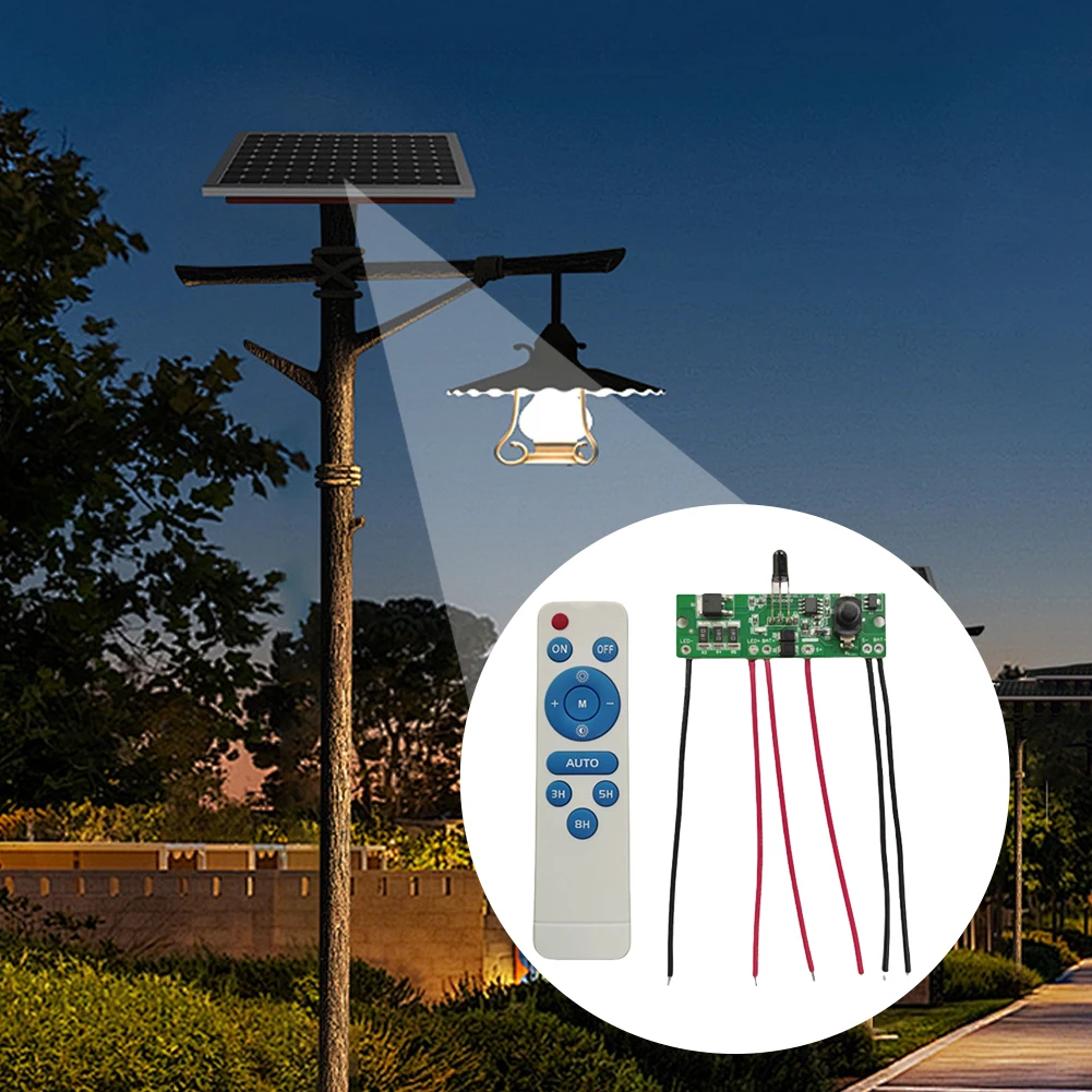 3.2V/3.7V Solar Light Circuit Board with Remote Control Solar Street Light Driver Board Solar Lamp Controller Module