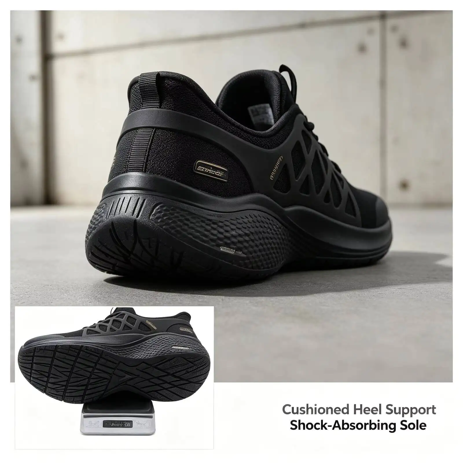 Skechers Women Slip On Breathable Mesh Walking Sneakers Shock Absorbing Comfort Casual Sports Shoes All Black 117507-BBK