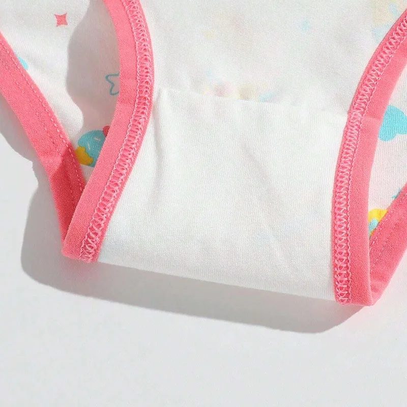 4 Pcs/Lot Cartoon Girls Panties Premium Cotton Comfortable Toddler Briefs Cute Unicorn Pattern Children Underwear For Girls 2-9T image 5
