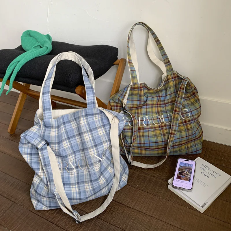 

Korean Canvas Shoulder Bags for Women 2025 New in High Quality Tote Bag Woman Fashion Totebag Female Handbags Ladies Hand Bag