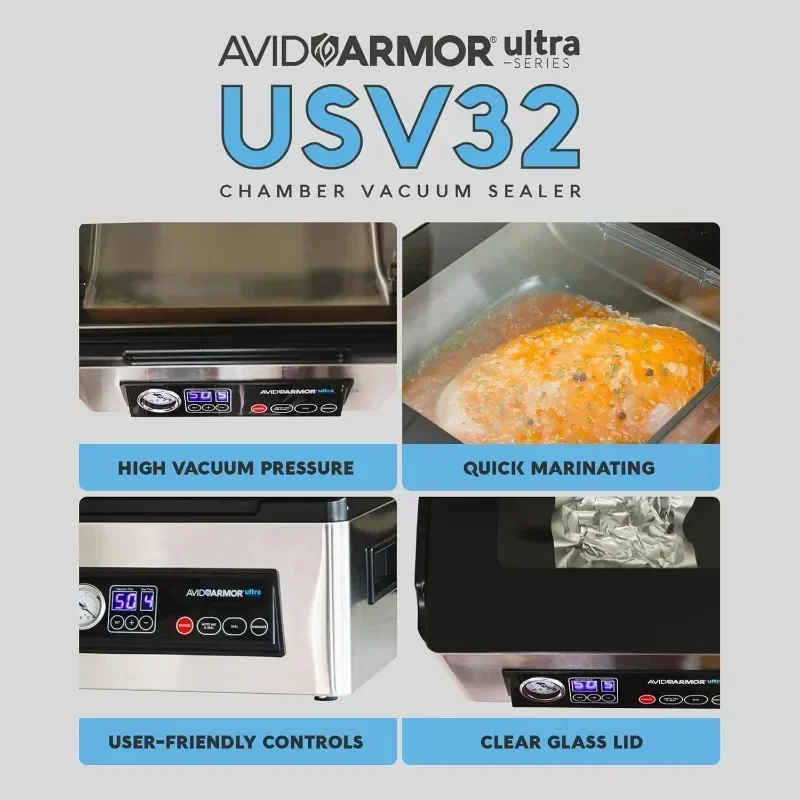 Avid Armor Premium Chamber Vacuum Sealer Machine High-Performance Vacuum Chamber Sealer for Professional and Home Use