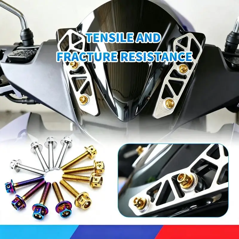 Visor Bolts 4PCS Full CNC Stainless Steel M5X25mm Weather Proof Fasteners for NMAX PCX AEROX ADV Motorbike Windshield Replaceme