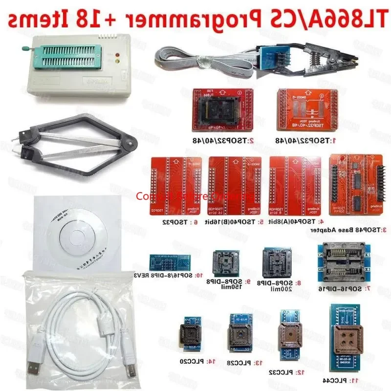 

Wholesale Best Quality MiniPro TL866CS TL866A USB Programmer 18 Items Socket High Speed USB