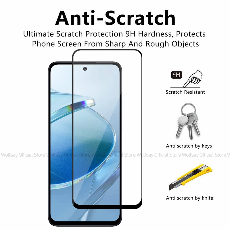 2/4PCS Tempered Glass For Xiaomi Redmi 12 5G Screen Protector Xiaomi Redmi 12 5G Full Glue Cover Phone Film Xiaomi Redmi 12 5G