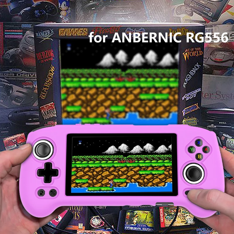 Dust-Proof Silicone Game Console Protective Case For ANBERNIC RG556 Handhold Gaming Machine Protector Gamer Accessories