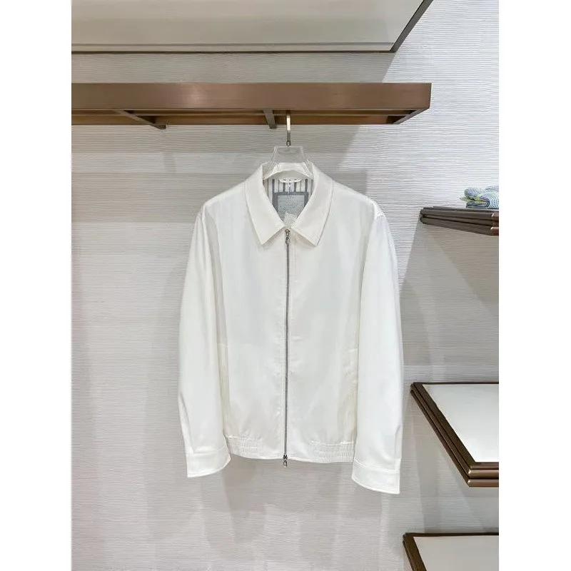 Italian BC old money style 26 spring lapel collar double zipper business simple versatile casual jacket