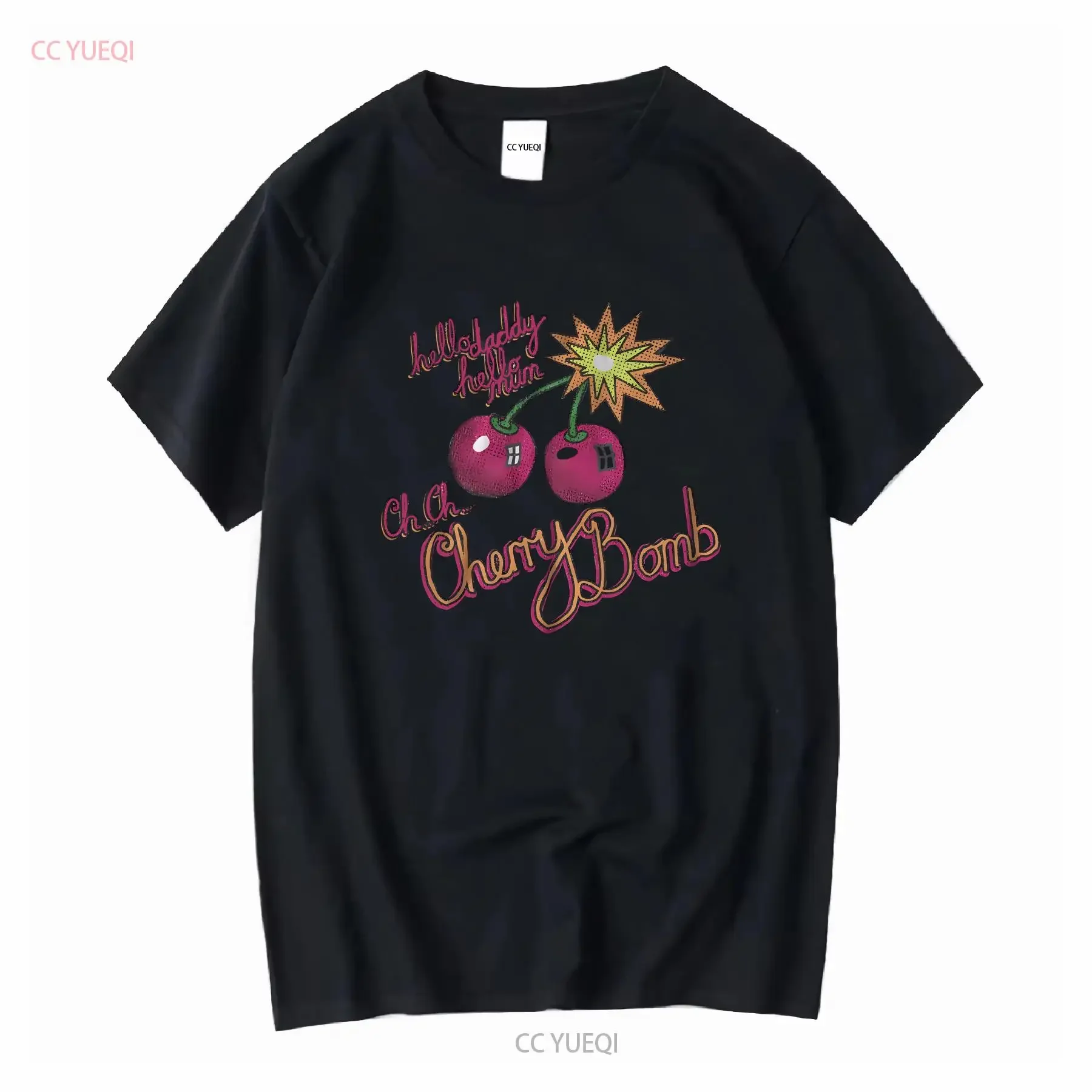 

Футболка The Runaways Cherry Bomb, белая, все размеры AC1337, винтажная, универсальная, растянутая, дизайнерская одежда для дома, повседневная унисекс