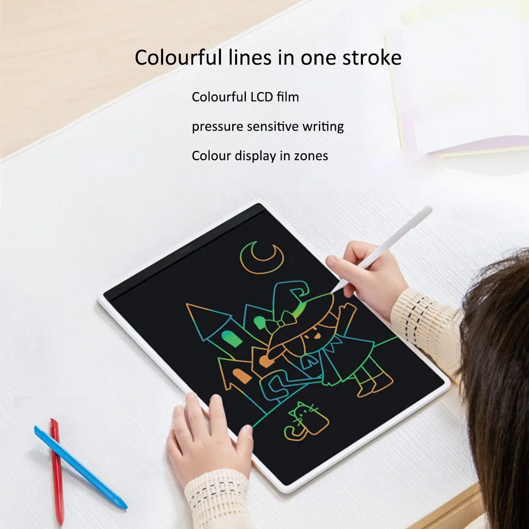 Xiaomi Mijia LCD เขียนแท็บเล็ตกระดานดำที่มีสีสัน10/13.5นิ้ว Erase Drawing Digital Handwriting Pad สำหรับเด็ก
