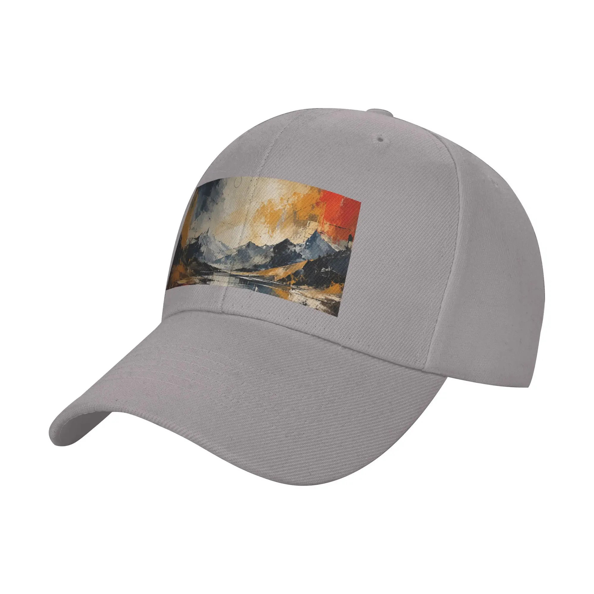 Echoes of the Horizon   Panoramic Abstract Landscape Painting Trendy Baseball Cap Parade Printed Cap Hip Hop Cap