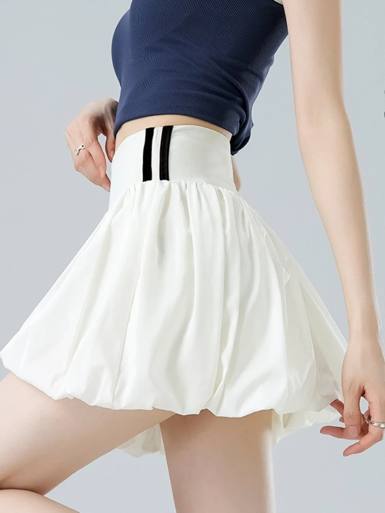 New Summer Tennis Skirt Short Skirt Anti Light Out Fake Two Piece Golf Badminton Outdoor Fitness Short Flower Bud Skirt Golf