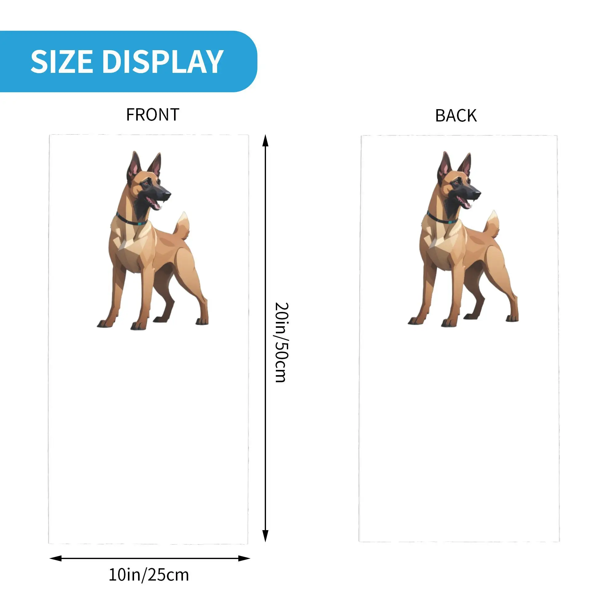Cão pastor belga malinois bandana pescoço gaiter impresso envoltório máscara cachecol multifuncional ciclismo cachecol caminhadas pesca unisex