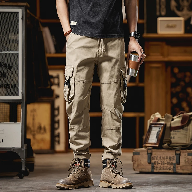 

Mens Comfortable Breathable Pants Men Summer New Arrived Trendy Work Pants Male Wide Pants Multi-color Drawstring Casual Pants