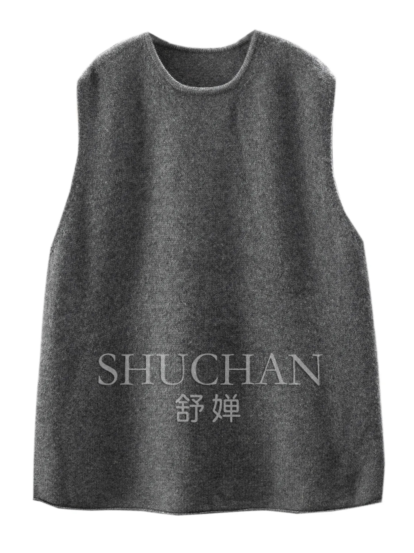 Knit Tank Top Concave Modeling Artifact Pendulum Stacking Wearing Thin Wool Cashmere Sweater Vest Women 62G4