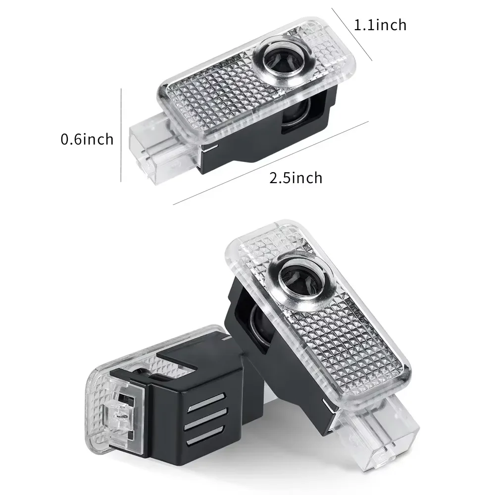 2/4개 도어 웰컴 라이트 아우디 S 라인 A4B5B6B7 B8B9A138V 8P8A6C5C7 A5AQ3 Q5 Q7 게코 LED 신차 로고 액세서리 고스트 라이트. 썸네일 4
