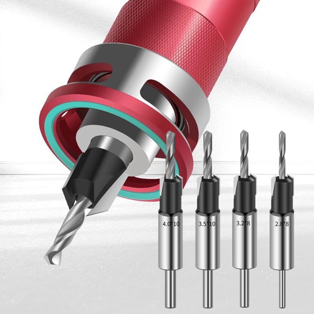 

1set Semi-Automatic Adjustable Depth Control Countersink Drill For Woodworking Electric Drills Accessories