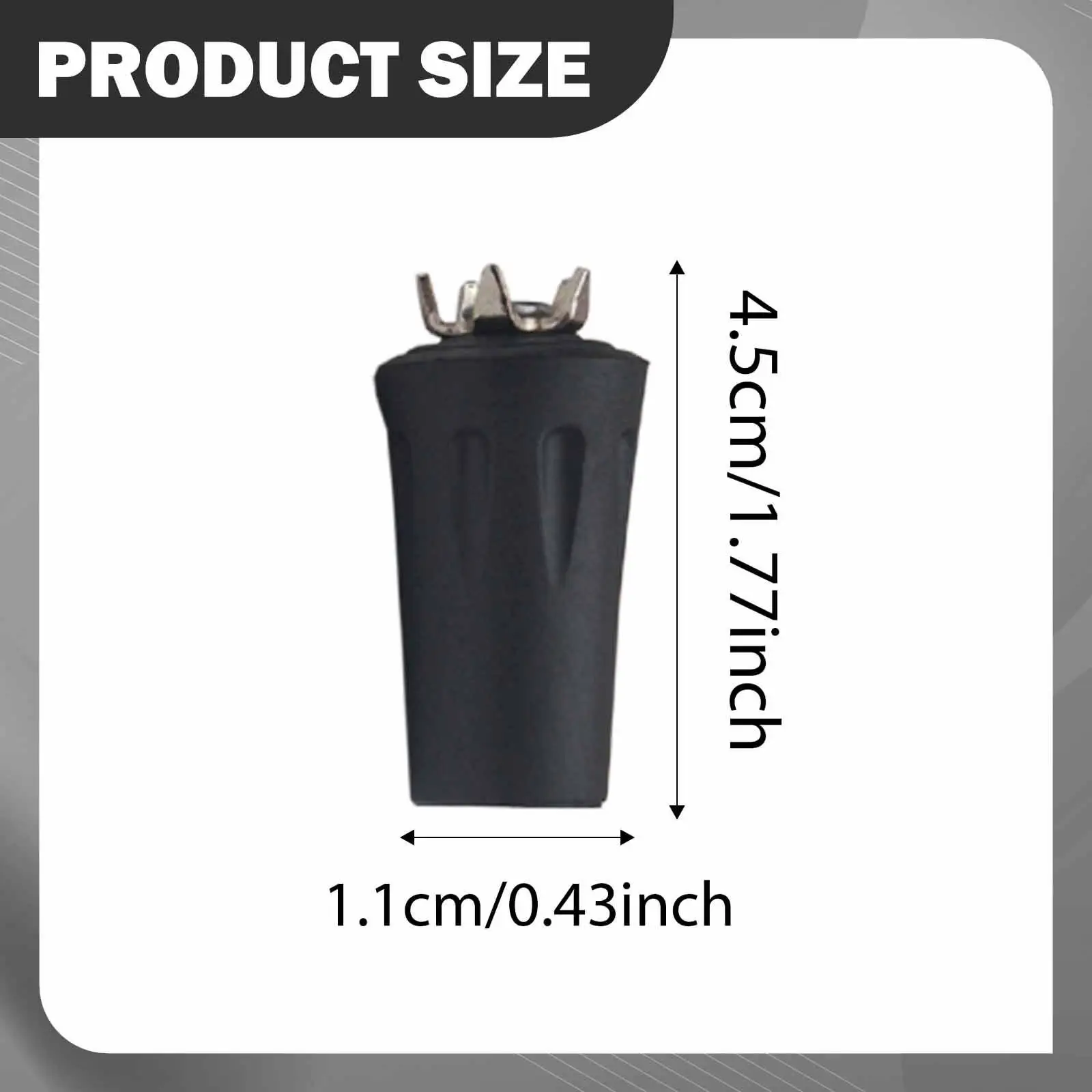 Trekking Pole Tip with Spike Base Double Season Use Rubber Cap Traction for Walking Stick and Cane Holder for Walking Aids