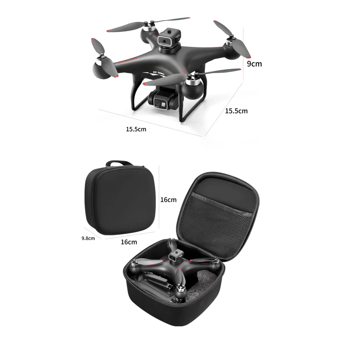 طائرة بدون طيار S116 Global Professional، مزودة بمحركات بدون فرش، وتثبيت التدفق البصري، وكاميرا قابلة للتعديل 480P، وواي فاي FPV