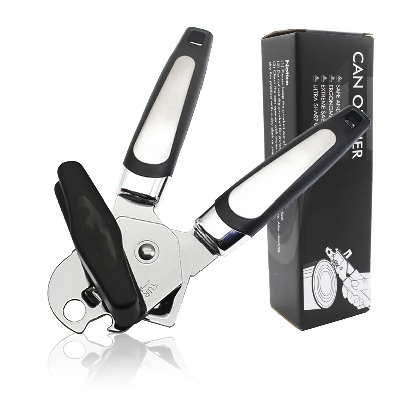 Stainless Steel Can Opener Multifunctional Grip Side Cut Tins Bottle Kitchen Gadgets