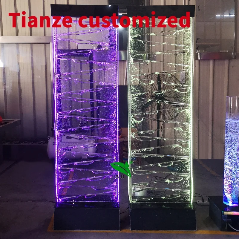 (Customized) restaurant LED dancing aquarium water bubble wall background night club decor