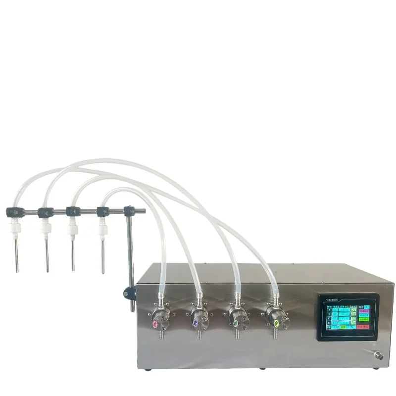 

QH-G25A Semi-automatic liquid quantitative filling machine Baijiu milk essential oil mask soy sauce magnetic pump sub-filling