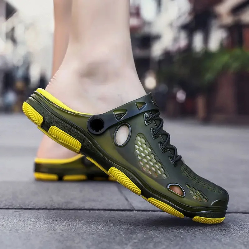 

Мужские туфли на платформе с отверстием для пляжа, номер 41, стильные повседневные товары, купить новые летние мужские сандалии по низкой цене, высокое качество 39, мужские сандалии