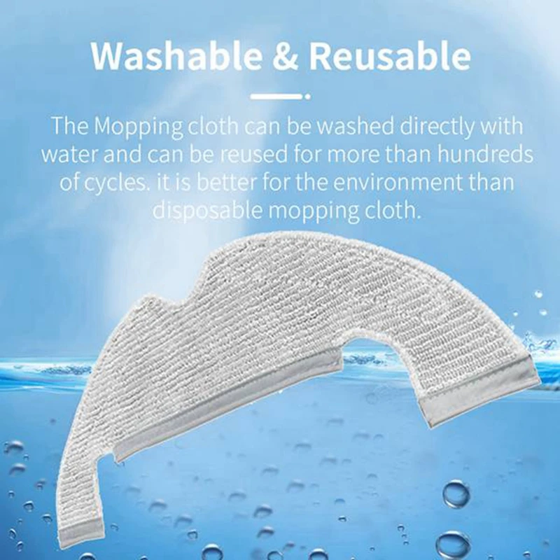 8PCS Accessories Kit for Bot D10 Plus RLS3D, Z10 Pro, L10 Plus Robot Vacuum Main Side Brush Filter Mop Dust Bag