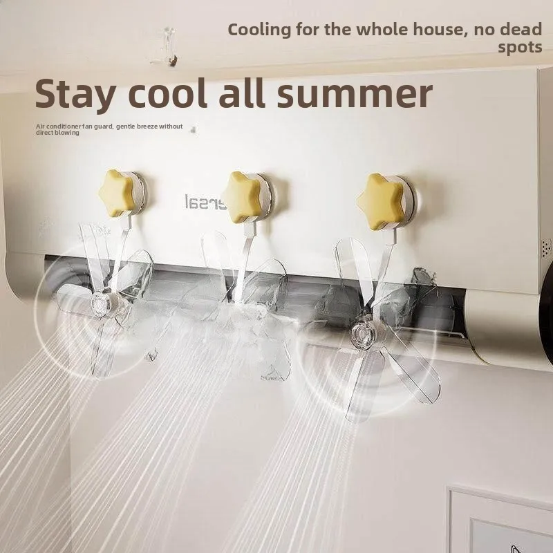 

Suction Cup Type Air Conditioner Wind Deflector Prevent Direct Cold Air Blow Universal Hanging Fan Air Outlet Direction Changer