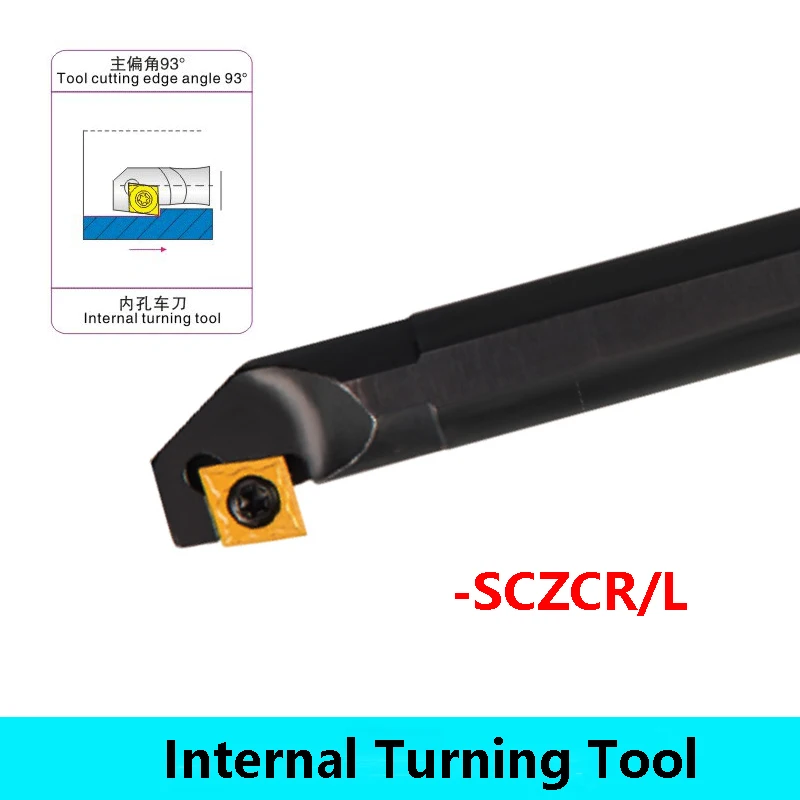 LIHAOPING Tornio Utensile per tornitura interna S08K S10K S12M S16Q SCZCR06 S20R S25S SCZCR09 Lavorazione CNC Barra di alesatura SCZCR Inserti CCMT