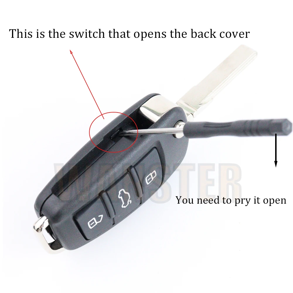 3 4 Bottons Car Key Fob Case Shell Housing for Audi A3 Q3 A2 A4 A6 A6L A8 Q7 TT A1Allroad R8 S6 SQ5 RS4 A4L S3 RC3