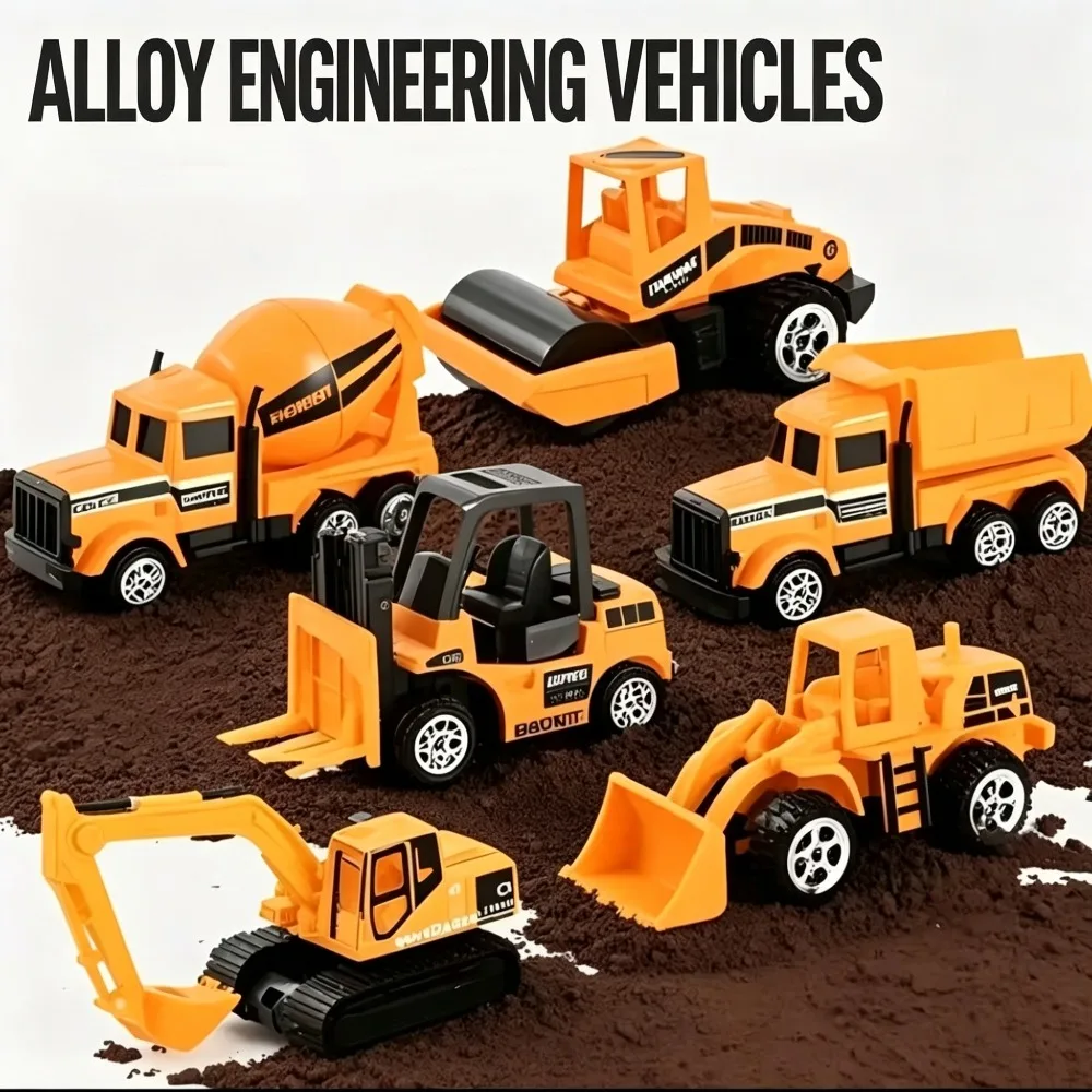 Alloy Engineering Vehicles Toy, Random Color and Style, Multi-Item Party Favor Packs, Back-to-school Season, Birthday Gifts