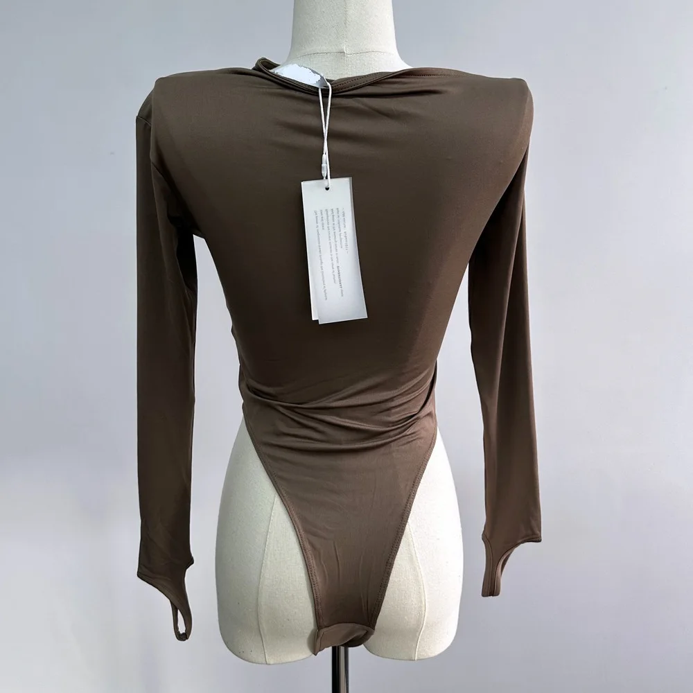 2025 여성 패션 바디수트 셔츠 니트 스트레치 코르셋 여성 의류 바디수트 Y2K 신상 고품질 다용도 풀오버 브라