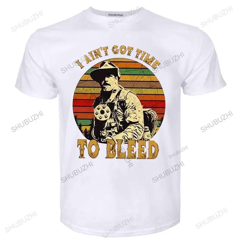 2026NEW Male Black Tshirts Blain Predator I Ain't Got Time To Bleed Vintage Men Black CottonCool Casual Pride T Shirt FashionY2K