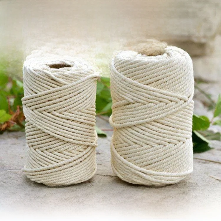 Linen Rope Handmade Woven Rough Cloth Drawstring Plastic Decorative Rope Clothing Cotton White Bottle Linen Thread