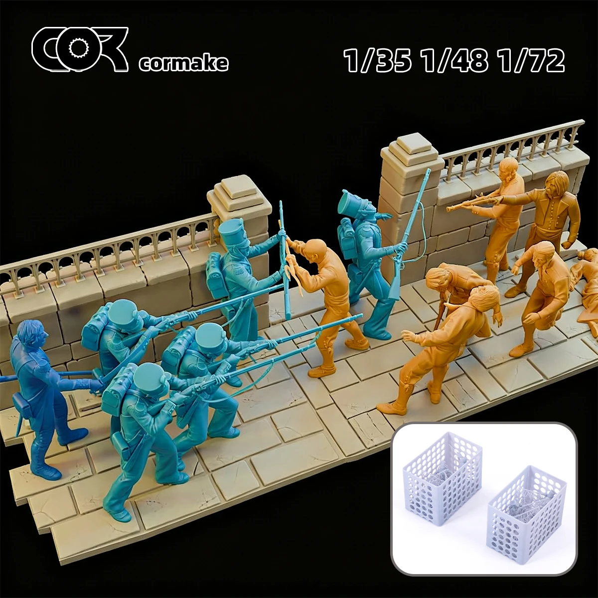 1/35 1/48 1/72 Scale Model Kit 3D Resin Miniature Soldiers Figures Diorama Unpainted French Gendarmes Revolution DIY
