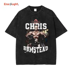 Chris Bumstead T Shirt Bodybuilding Champion Vintage Washed Short Sleeve Oversized T-shirt Mr Olympia Sweatshirts Tops Tees Men