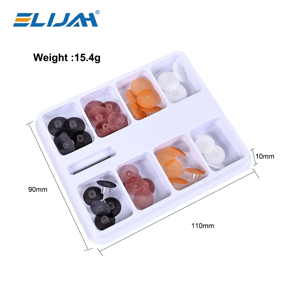 40 Stks/doos Tandheelkundige Polijstschijven Kit Dencay Tanden Bleken Reductie Contouren Doorn Strepen Set Tandheelkundige Polijstmaterialen