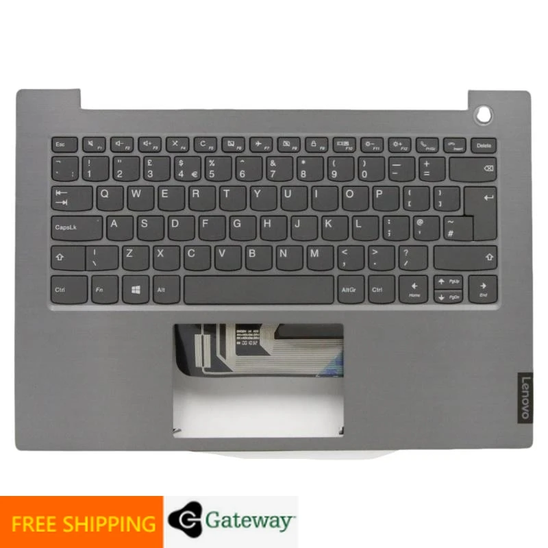 

UK English Mineral Gray Keyboard Upper Case Palmrest Shell Cover For Lenovo ThinkBook 14 14IML 14IIL 5CB0W44435