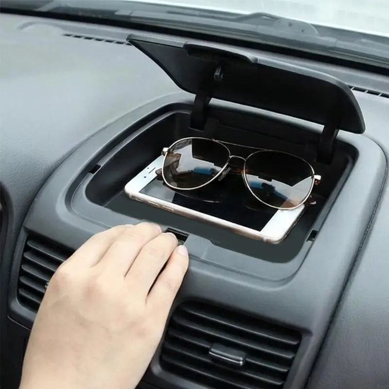 Premium Car Dashboard Storage Box With Integrated Water Cup Holder and Glove Box For Select Model H9EE